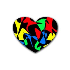 Colorful abstraction Heart Coaster (4 pack) 