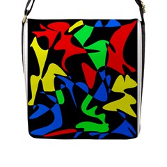 Colorful abstraction Flap Messenger Bag (L) 