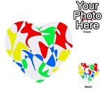 Colorful abstraction Multi-purpose Cards (Heart)  Front 43