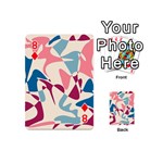 Blue, pink and purple pattern Playing Cards 54 (Mini)  Front - Diamond8