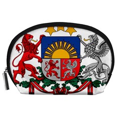 Coat Of Arms Of Latvia Accessory Pouches (large)  by abbeyz71