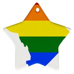 Lgbt Flag Map Of Washington, D C Star Ornament (Two Sides)  Back