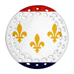 Flag Of New Orleans  Round Filigree Ornament (2side) by abbeyz71