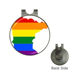 Lgbt Flag Map Of Minnesota  Hat Clips With Golf Markers