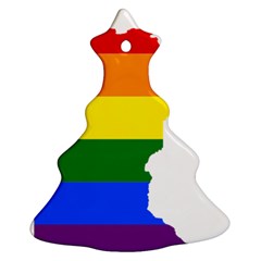 Lgbt Flag Map Of Minnesota  Christmas Tree Ornament (2 Sides) by abbeyz71