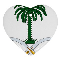 Emblem Of Saudi Arabia  Ornament (heart)  by abbeyz71