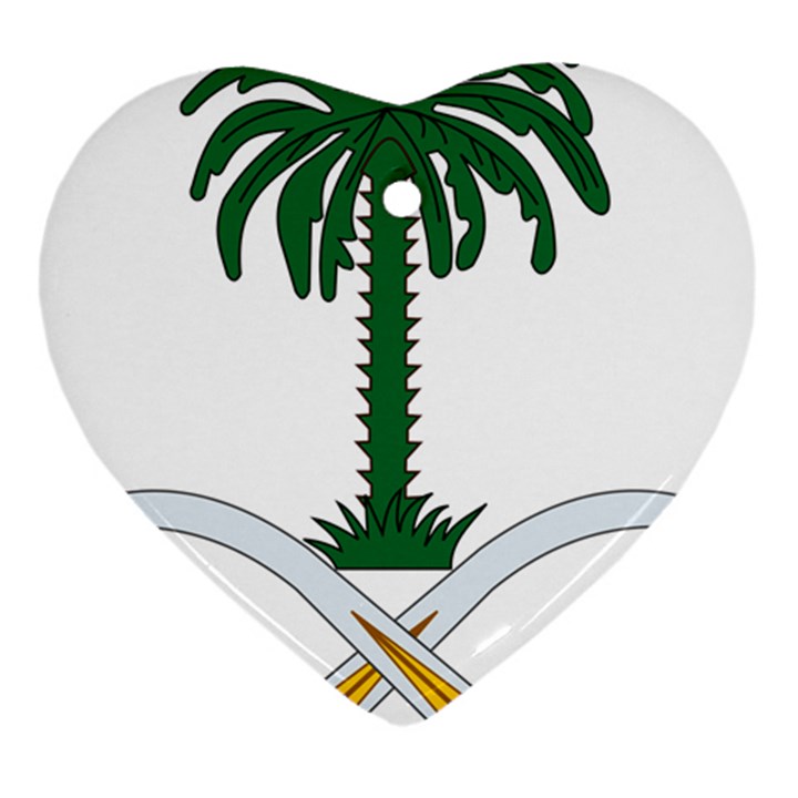 Emblem Of Saudi Arabia  Ornament (Heart) 