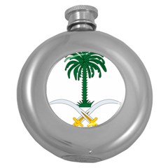 Emblem Of Saudi Arabia  Round Hip Flask (5 Oz) by abbeyz71