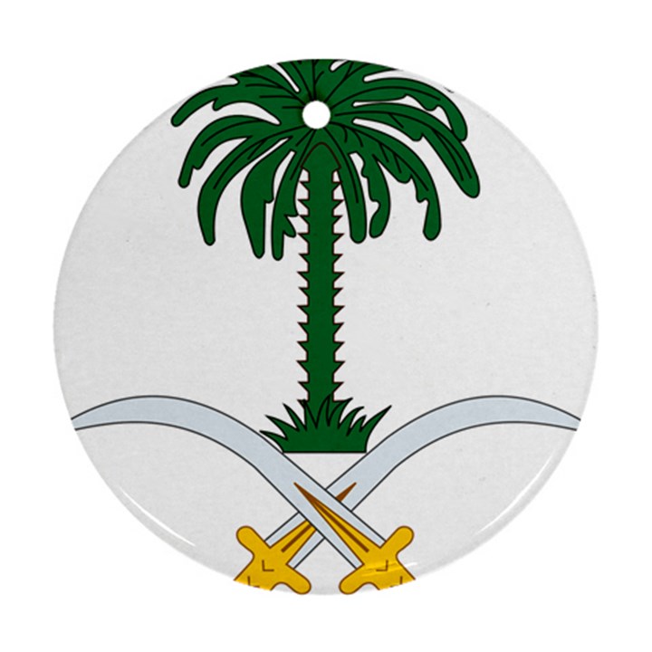 Emblem Of Saudi Arabia  Round Ornament (Two Sides) 