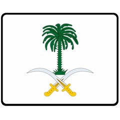 Emblem Of Saudi Arabia  Fleece Blanket (medium)  by abbeyz71