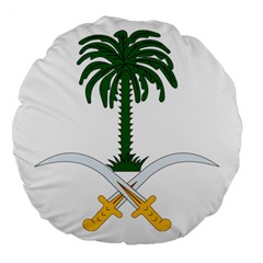 Emblem Of Saudi Arabia  Large 18  Premium Flano Round Cushions by abbeyz71