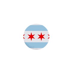 Flag Of Chicago 1  Mini Buttons