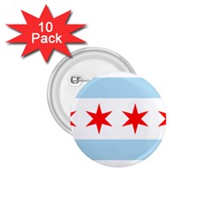 Flag Of Chicago 1 75  Buttons (10 Pack)