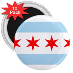 Flag Of Chicago 3  Magnets (10 pack) 