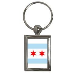 Flag Of Chicago Key Chains (Rectangle) 