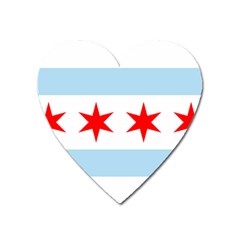 Flag Of Chicago Heart Magnet