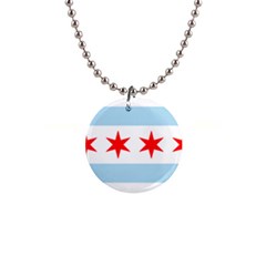 Flag Of Chicago Button Necklaces