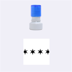 Flag Of Chicago Rubber Round Stamps (Small)