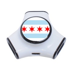 Flag Of Chicago 3-Port USB Hub