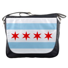 Flag Of Chicago Messenger Bags