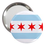 Flag Of Chicago 3  Handbag Mirrors Front