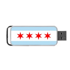 Flag Of Chicago Portable USB Flash (One Side)