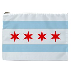 Flag Of Chicago Cosmetic Bag (XXL) 