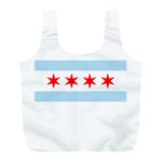 Flag Of Chicago Full Print Recycle Bags (L)  Front
