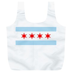 Flag Of Chicago Full Print Recycle Bags (L) 