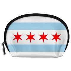 Flag Of Chicago Accessory Pouches (large) 