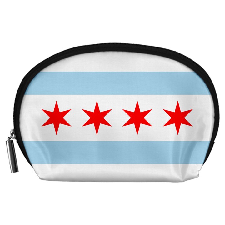 Flag Of Chicago Accessory Pouches (Large) 