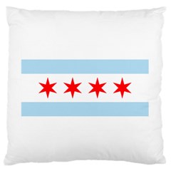 Flag Of Chicago Large Flano Cushion Case (One Side)