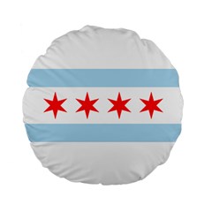 Flag Of Chicago Standard 15  Premium Flano Round Cushions