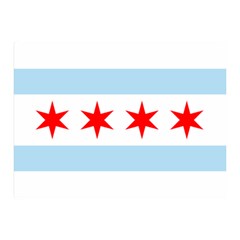 Flag Of Chicago Double Sided Flano Blanket (Mini) 