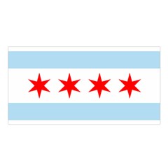 Flag Of Chicago Satin Shawl