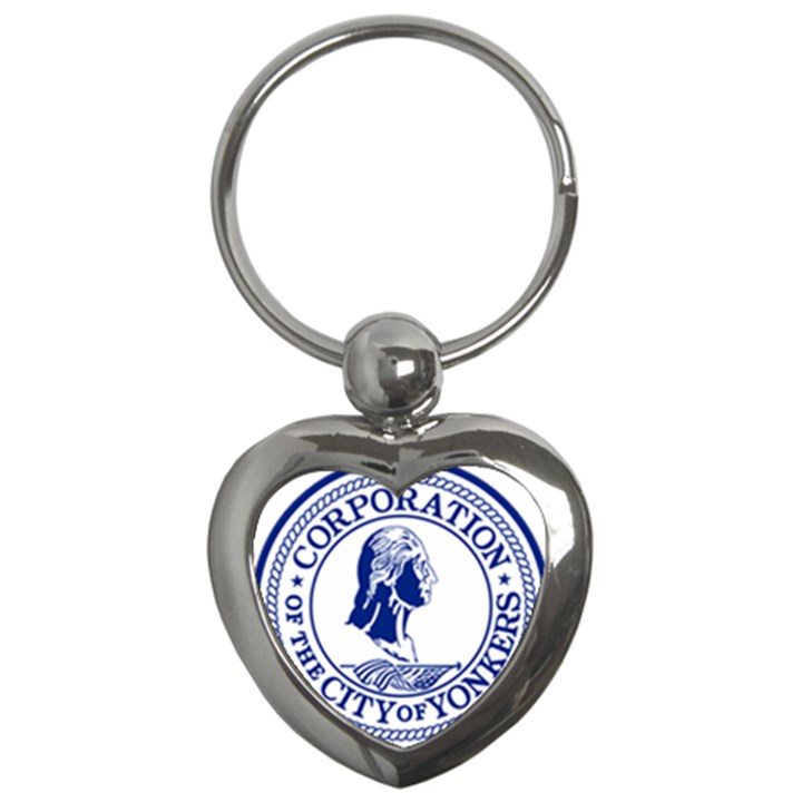 Seal Of Yonkers, New York  Key Chains (Heart) 