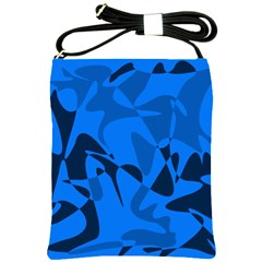 Blue Pattern Shoulder Sling Bags by Valentinaart