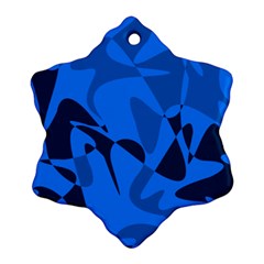 Blue Pattern Ornament (snowflake)  by Valentinaart