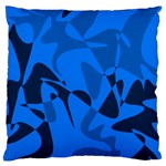 Blue pattern Standard Flano Cushion Case (One Side) Front