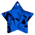 Blue pattern Ornament (Star)  Front