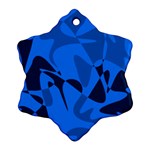 Blue pattern Ornament (Snowflake)  Front