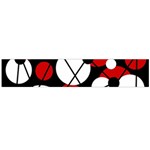 Red, black and white pattern Flano Scarf (Large) Front