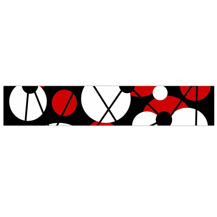 Red, black and white pattern Flano Scarf (Large)