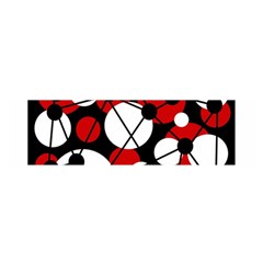 Red, Black And White Pattern Satin Scarf (oblong) by Valentinaart