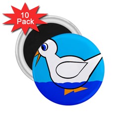 White Duck 2 25  Magnets (10 Pack)  by Valentinaart