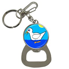 White Duck Bottle Opener Key Chains