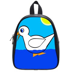 White Duck School Bags (small)  by Valentinaart