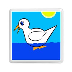 White Duck Memory Card Reader (square)  by Valentinaart