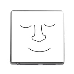 Sleeping Face Memory Card Reader (square) by Valentinaart