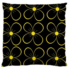 Yellow Flowers Large Cushion Case (two Sides) by Valentinaart